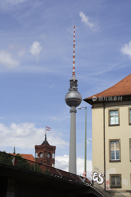 柏林电视塔和Rote Rathaus